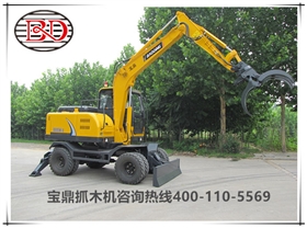 山東寶鼎輪式挖掘機抓木機產品圖片