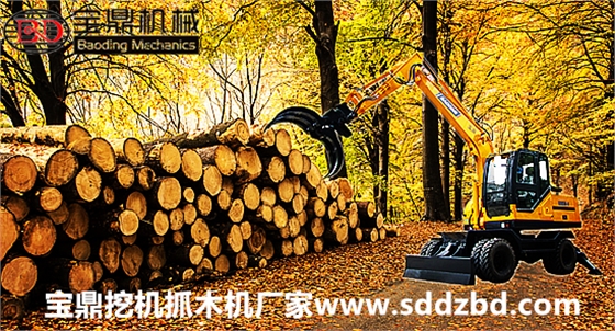 寶鼎輪式95挖掘機(jī)抓木機(jī)設(shè)備