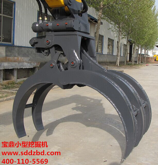 寶鼎小型挖掘機抓木器 寶鼎小型挖掘機抓木器