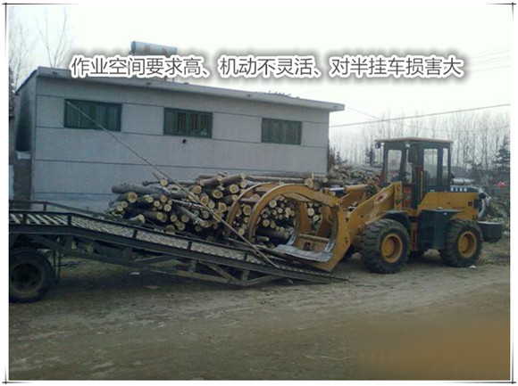 裝載機木材裝卸車作業