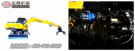 寶鼎95輪式挖掘機抓木機 寶鼎95輪式挖掘機抓木機