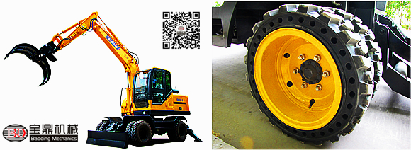 寶鼎多功能輪式挖掘機抓木機圖片 寶鼎多功能輪式挖掘機抓木機圖片