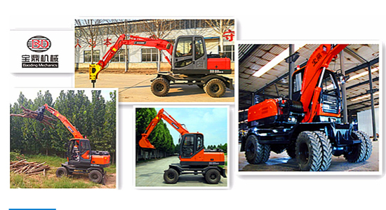 多功能輪式挖掘機掛載多種輔具展示 多功能輪式挖掘機掛載多種輔具展示