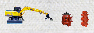 寶鼎輪式抓木機采用進口液壓系統 寶鼎輪式抓木機采用進口液壓系統