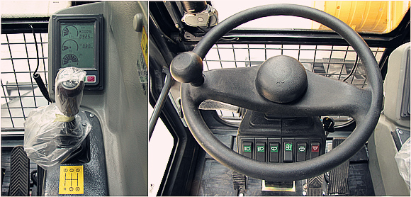 寶鼎95輪式挖掘機(jī)駕駛室內(nèi)部 寶鼎95輪式挖掘機(jī)駕駛室內(nèi)部