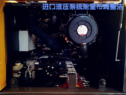 寶鼎新款95輪式挖掘機液壓系統(tǒng)布局整齊