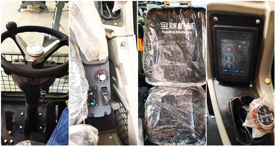 寶鼎小型輪式挖掘機80型號操作室展示 寶鼎小型輪式挖掘機80型號操作室展示