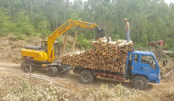 挖掘機抓木機 挖掘機抓木機