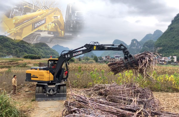 95抓木機甘蔗裝車現場 95抓木機甘蔗裝車現場