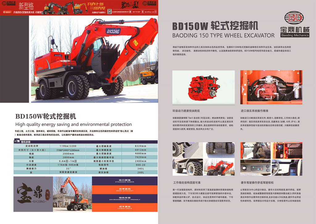 BD150W輪式挖掘機型號 BD150W輪式挖掘機型號