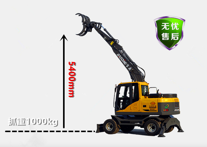 寶鼎BD95B輪式抓木機圖片