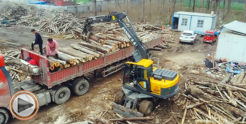 寶鼎95抓木機視頻工作展示 寶鼎95抓木機視頻工作展示