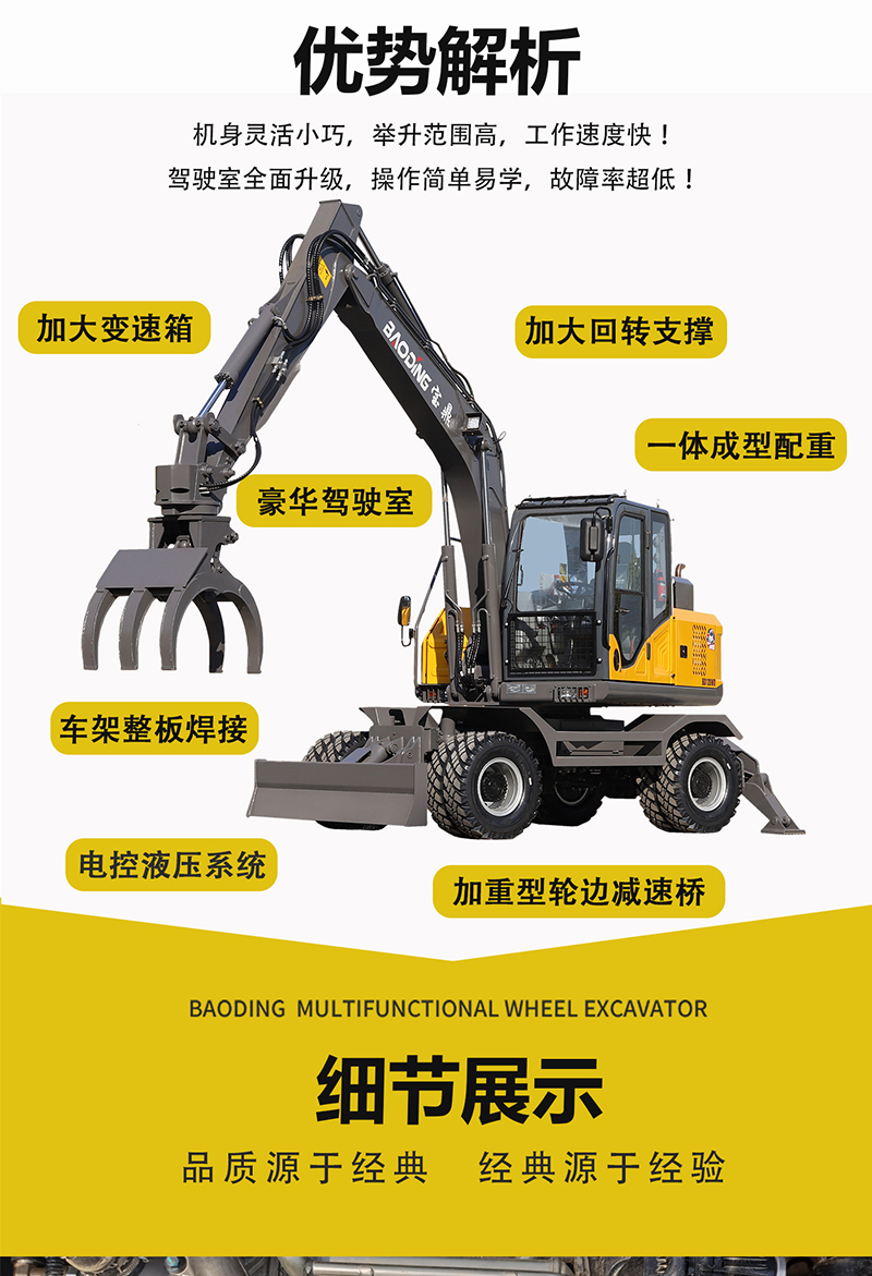 寶鼎120WD輪式抓木機