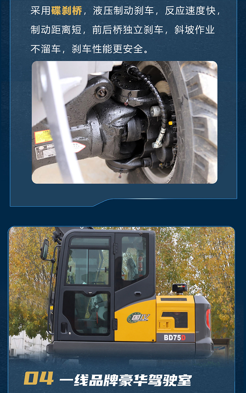 寶鼎BD75D輪式挖掘機 寶鼎BD75D輪式挖掘機