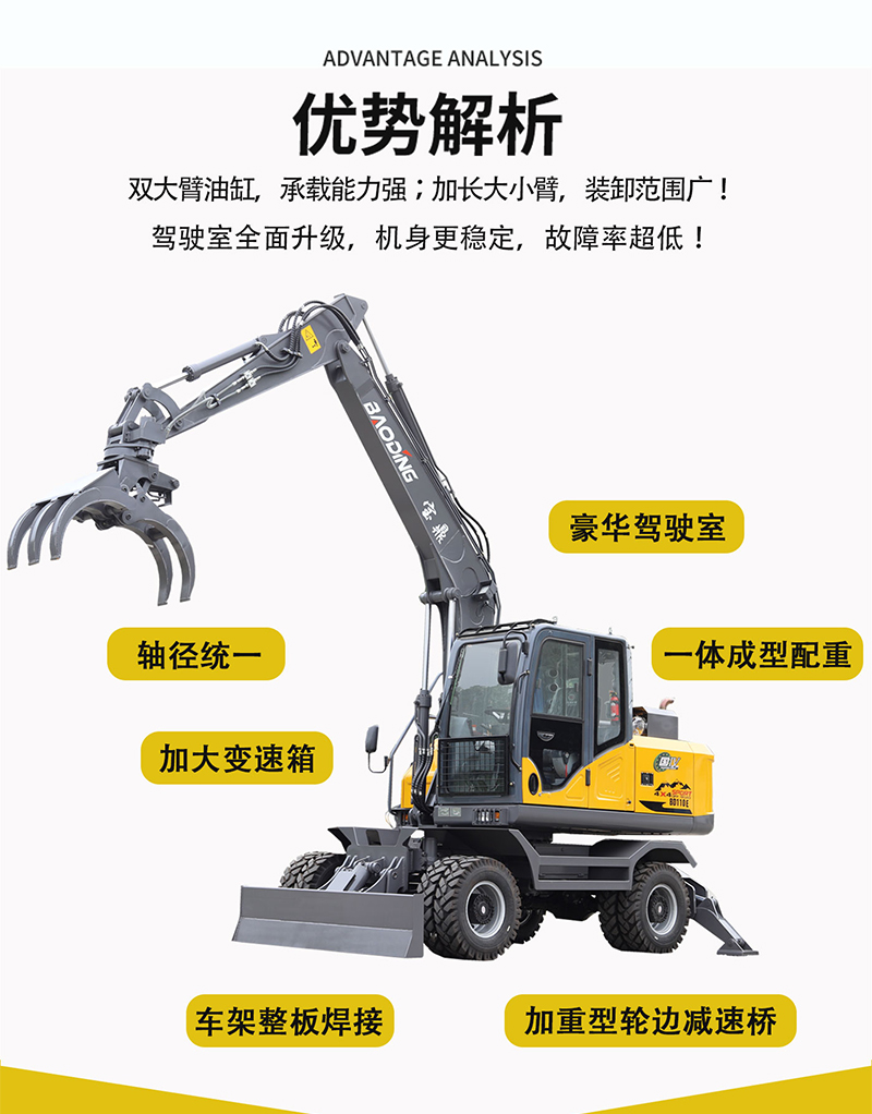 寶鼎BD110E輪式抓木機