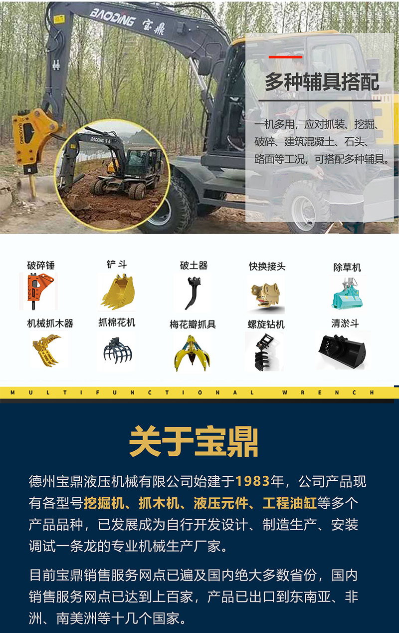 寶鼎BD110E輪式抓木機