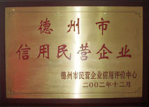 【德州市民營企業】-寶鼎榮譽