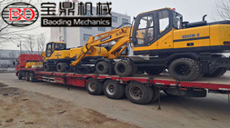 2017春節(jié)假期剛結(jié)束寶鼎挖機抓木機廠家加緊完成對年前未交貨客戶的發(fā)車