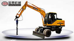 寶鼎95型號(hào)多功能挖掘機(jī)-旋挖鉆具工作