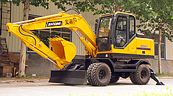 設計定位主打多功能抓裝性能 寶鼎BD95W-9輪式挖掘機抓木機體驗