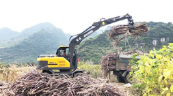 輪式抓木機(jī)木材裝卸車操作技巧