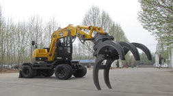 寶鼎多功能80輪式挖掘機(jī)抓木機(jī)