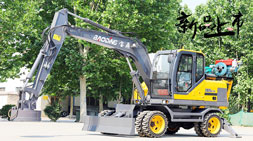 寶鼎輪式挖掘機私人訂制油電混合抓鐵機