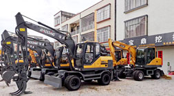 寶鼎輪式挖掘機(jī)高效節(jié)能事半功倍